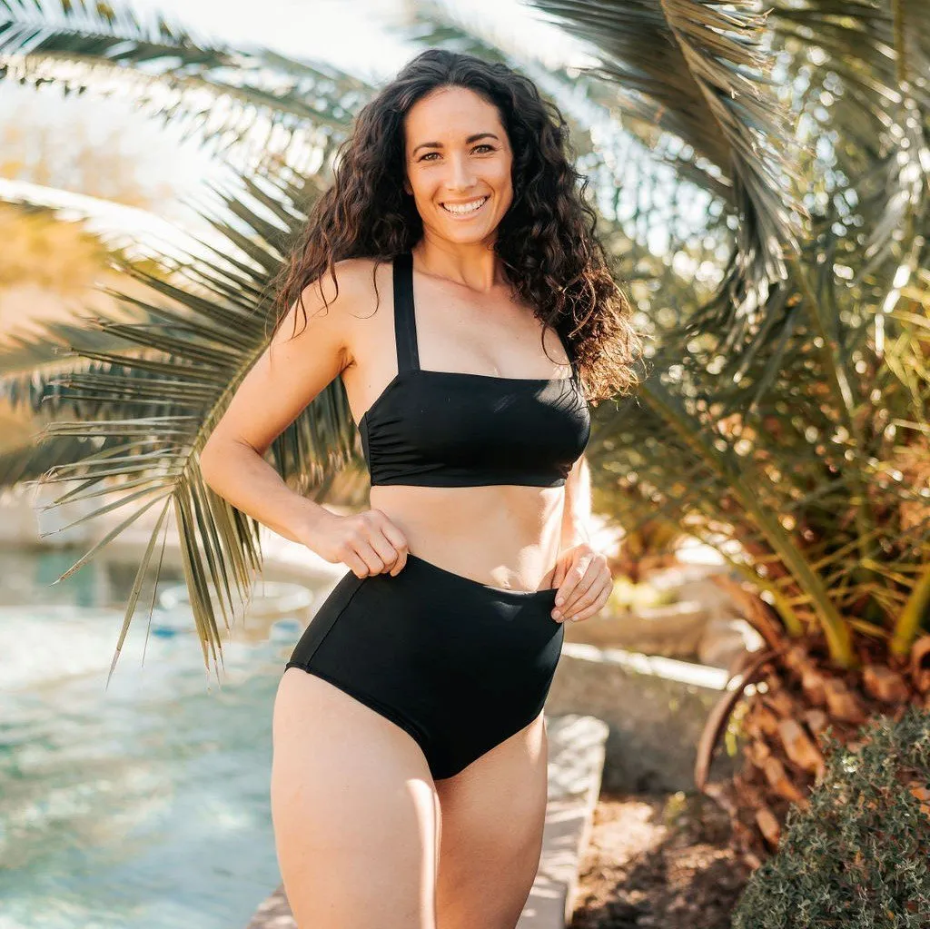 Page High Waisted Swim Bottoms - Black