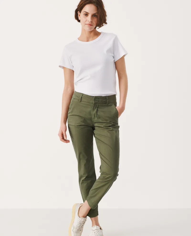 Part Two Soffys Olive Green Chino Trousers