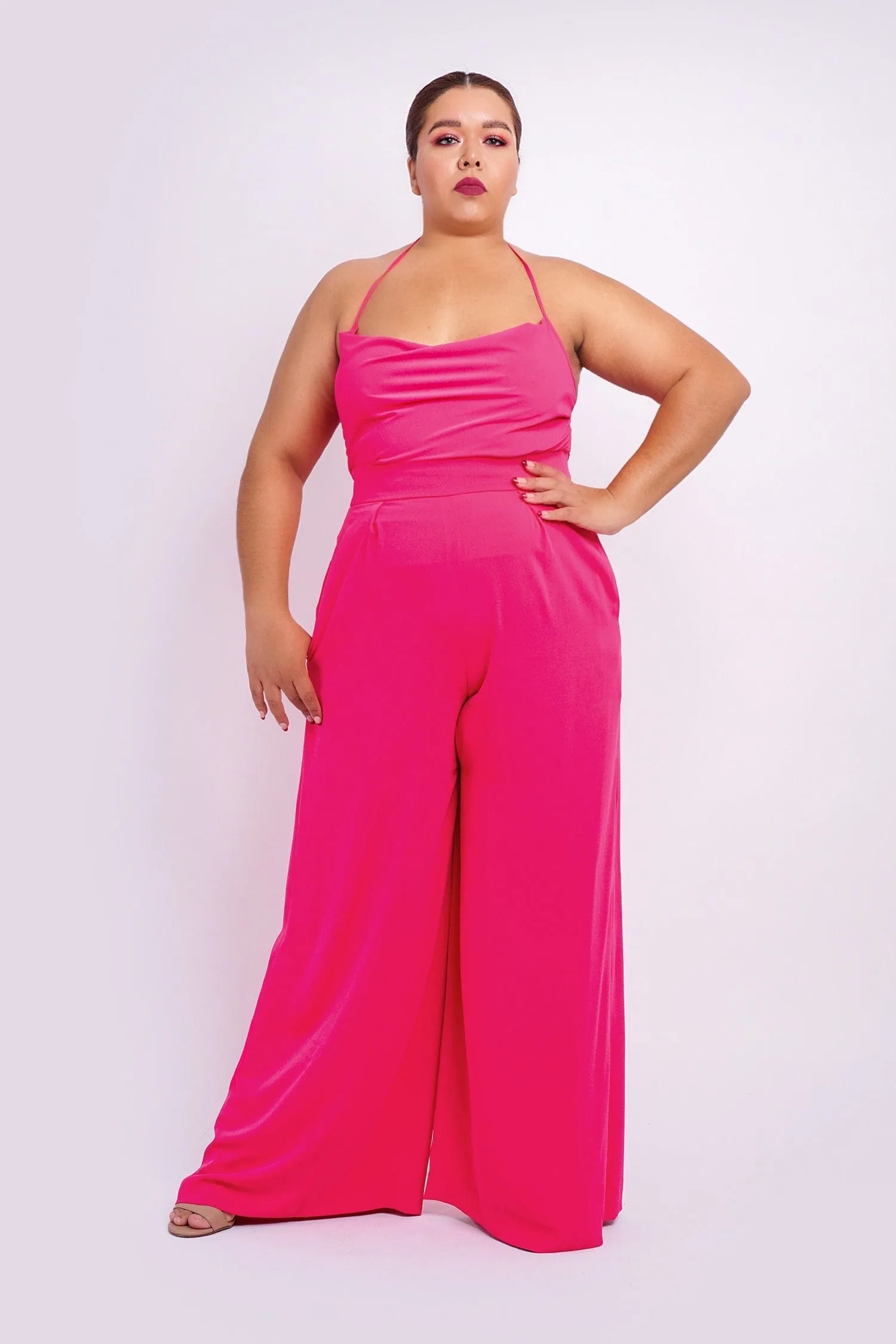 Pink Pleated High Waist Relaxing Leslie Pants