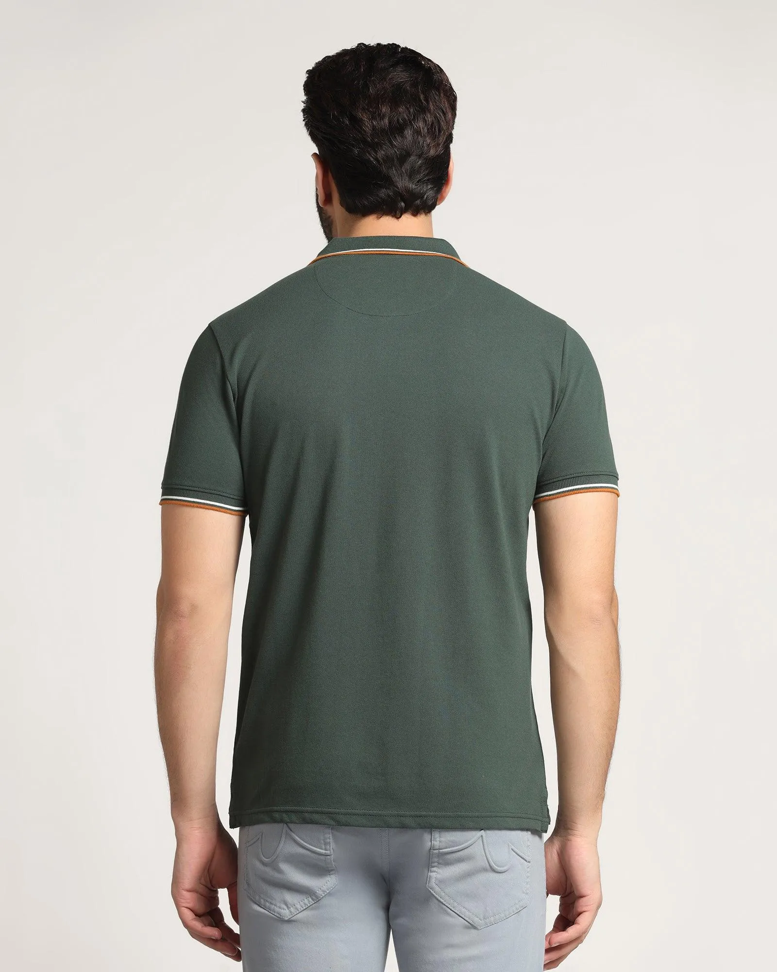 Polo Forest Green Solid T-Shirt - Ollie