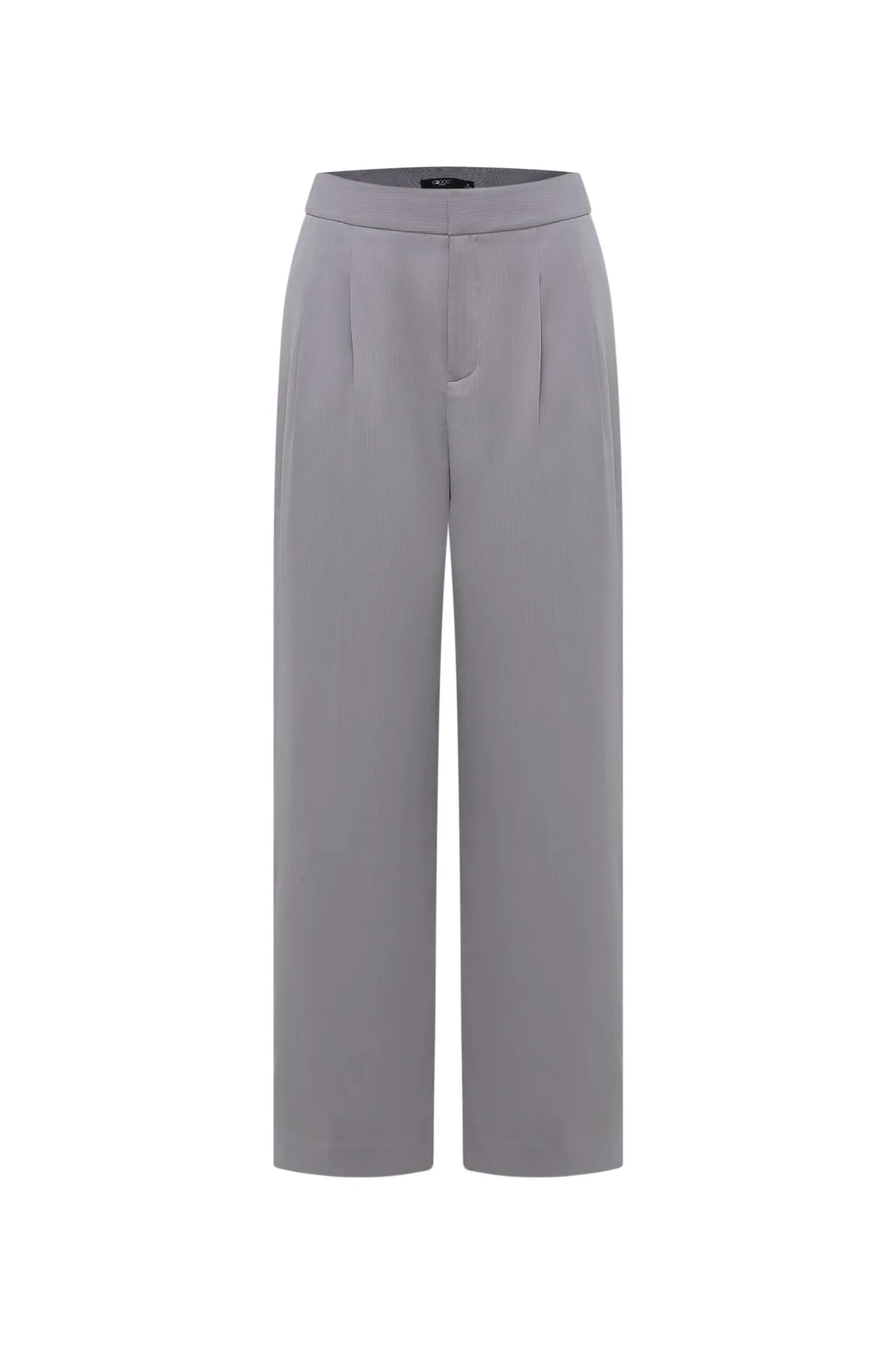 Polyester Dobby Relaxed Straight Leg Suit Pants