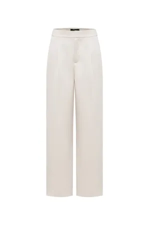 Polyester Dobby Relaxed Straight Leg Suit Pants