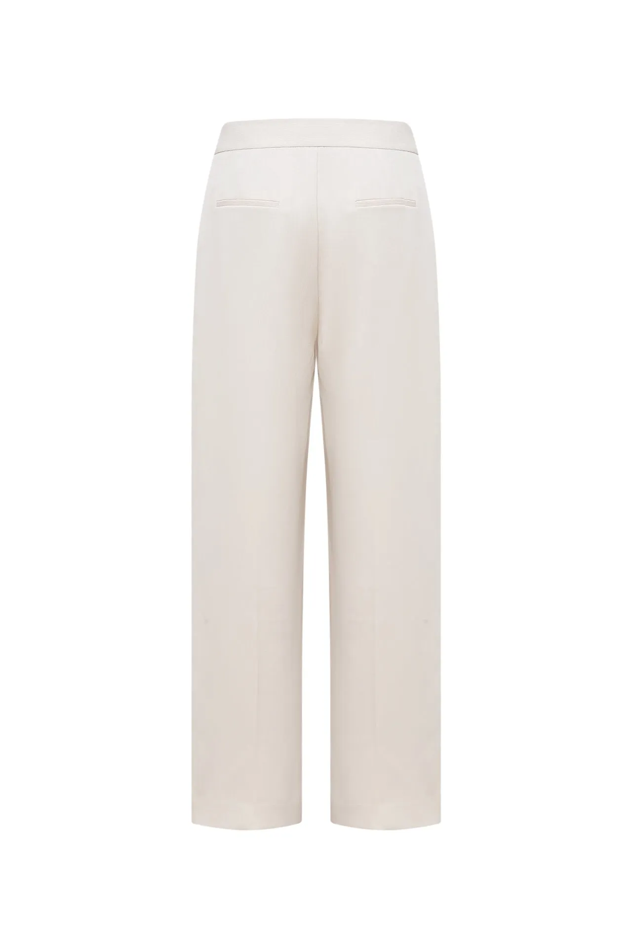 Polyester Dobby Relaxed Straight Leg Suit Pants