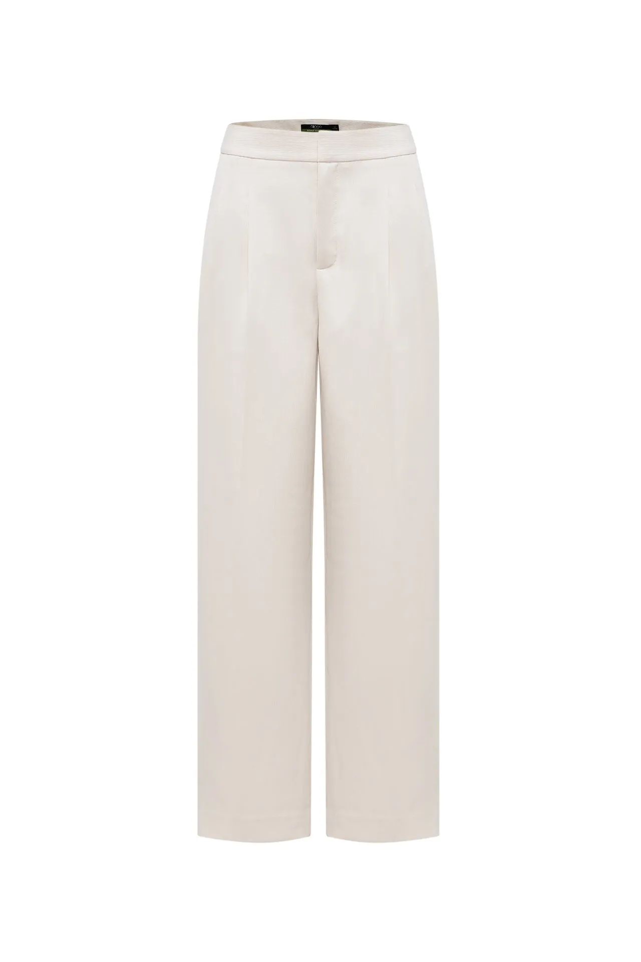 Polyester Dobby Relaxed Straight Leg Suit Pants