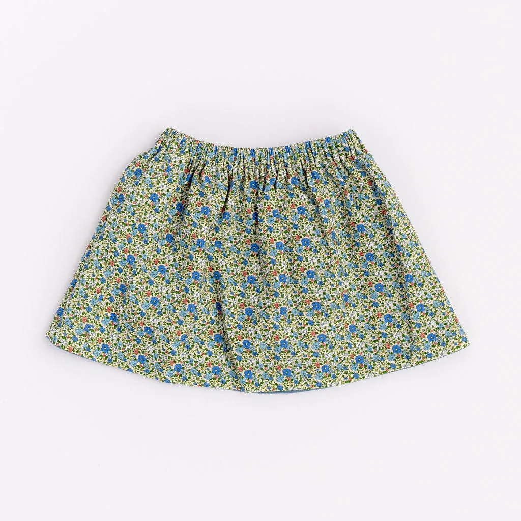 Reversible Skirt in Chambray Nostalgia