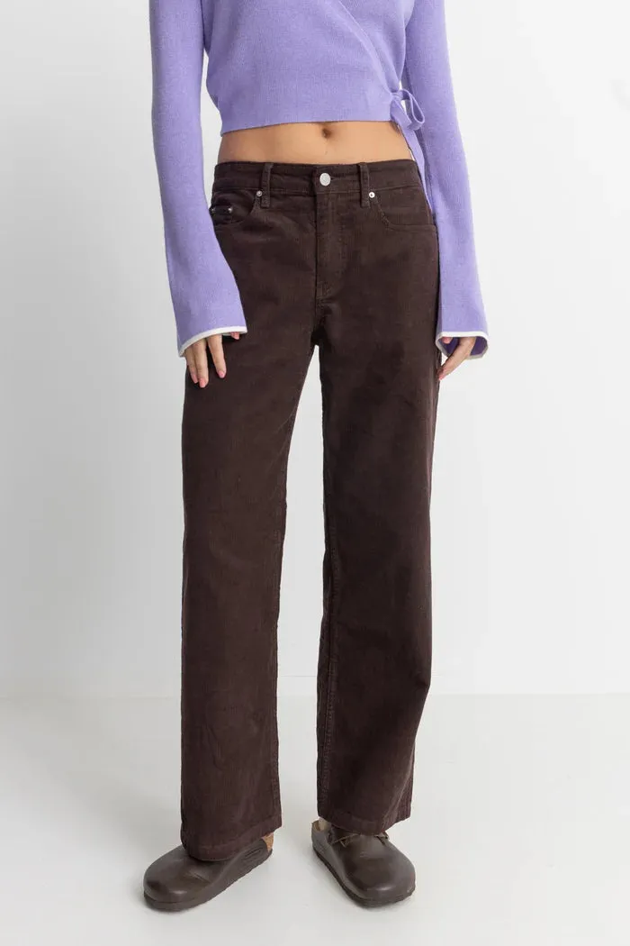 Rhythm Lula Low Rise Pant - CHOCOLATE