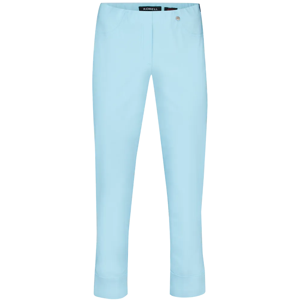 Robell 7/8ths Trousers in Aqua Blue