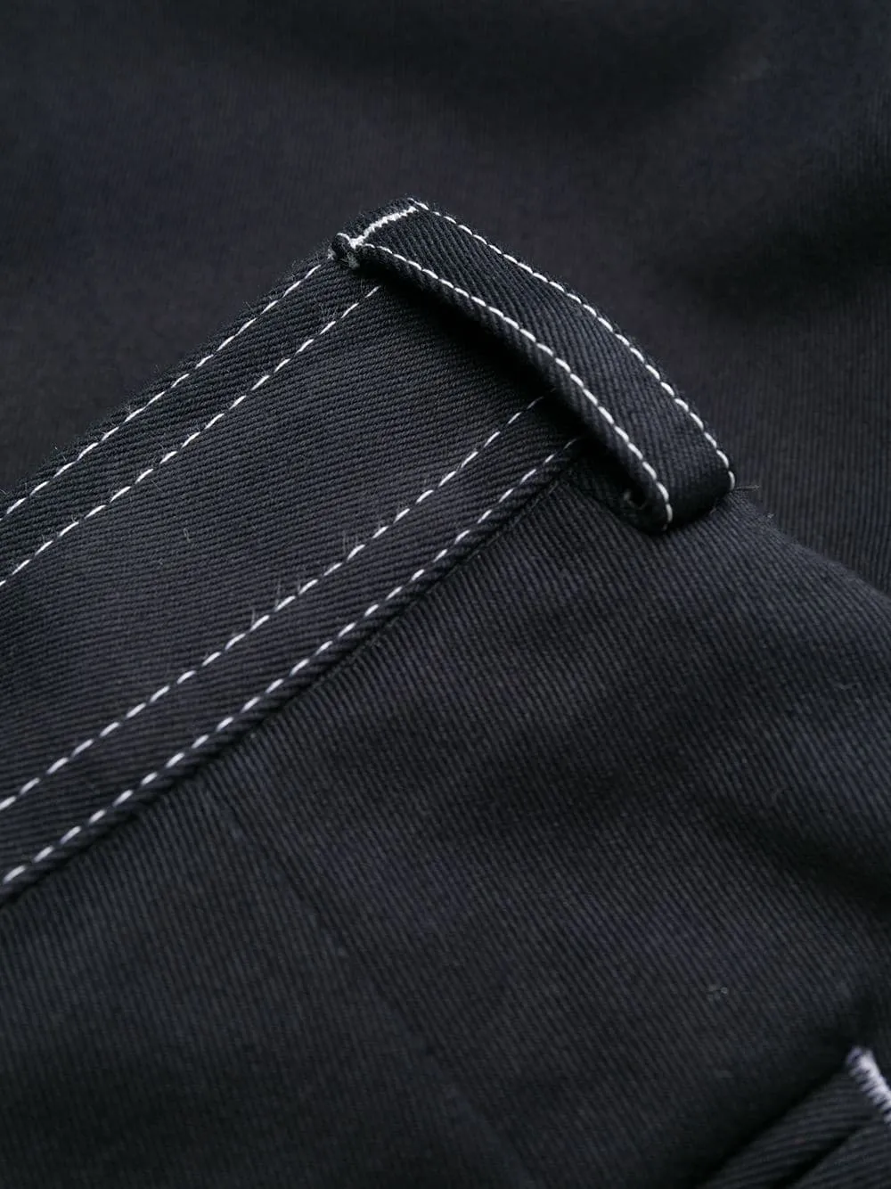 Sack Trousers With Top Stitching Finished