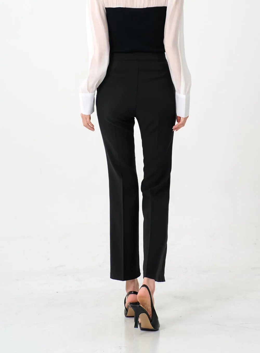 Semi Bootcut Tailored Pants IO07