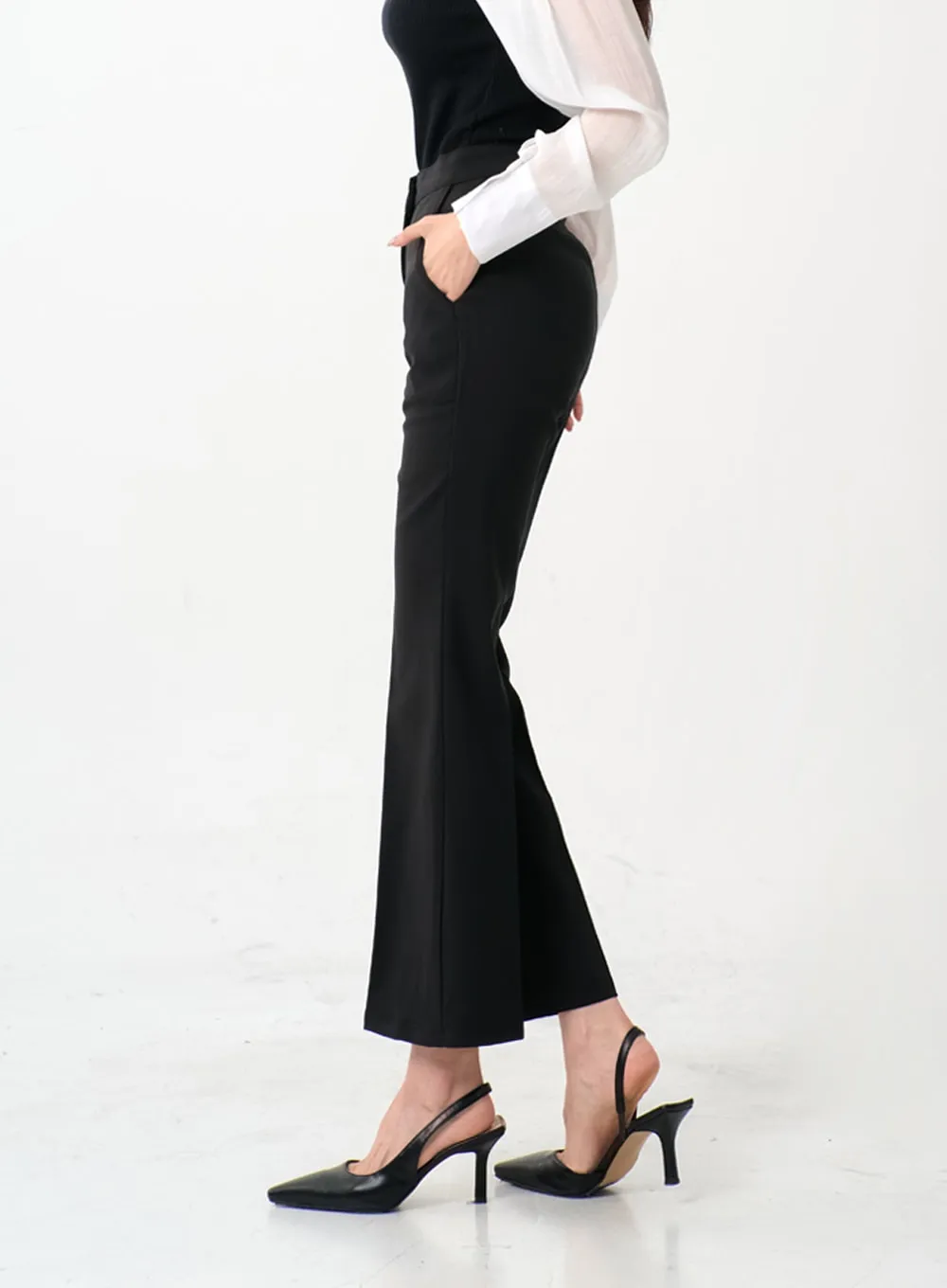 Semi Bootcut Tailored Pants IO07