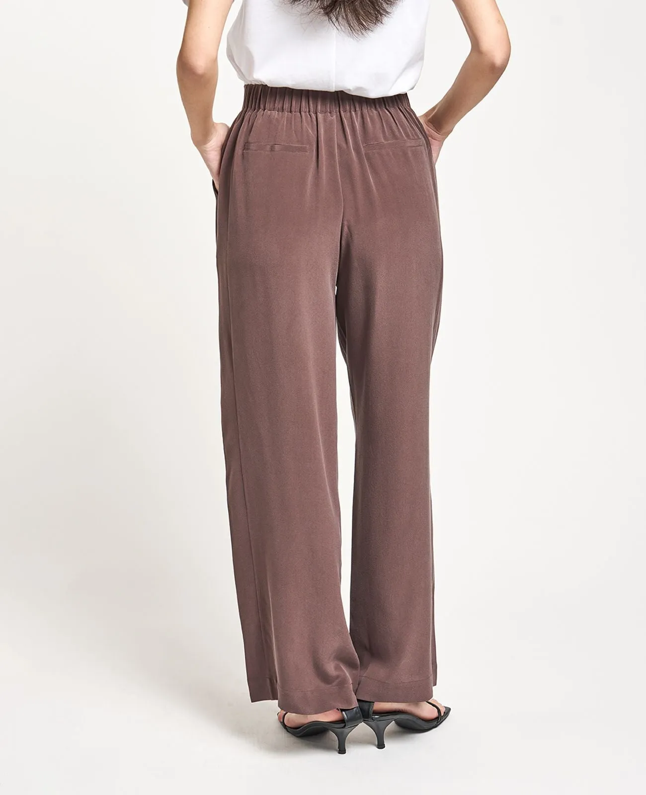 Silk Wide Leg Racer Pant