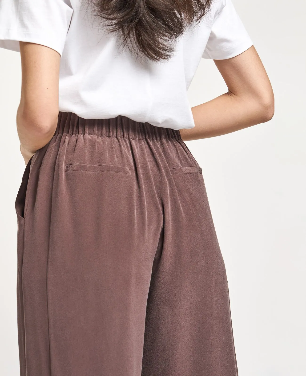 Silk Wide Leg Racer Pant