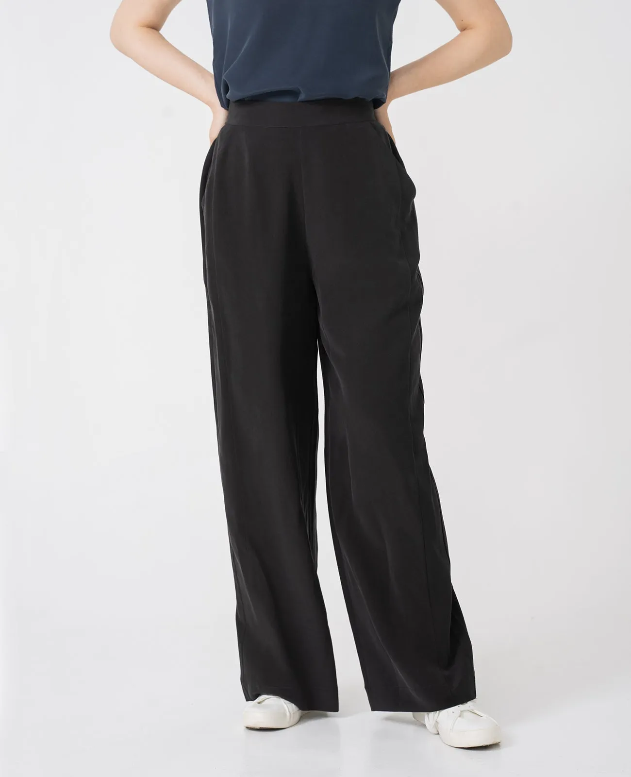 Silk Wide Leg Racer Pant