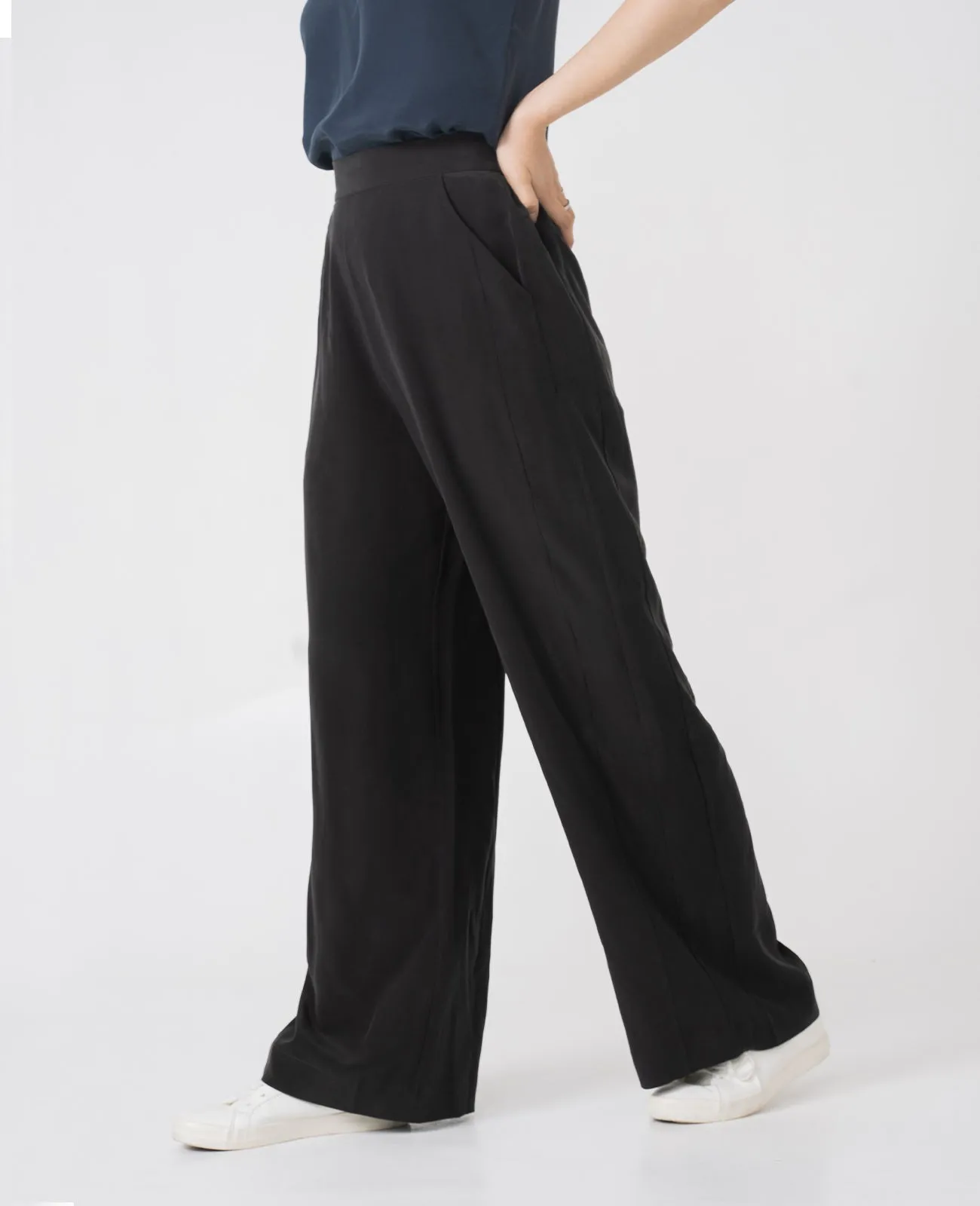 Silk Wide Leg Racer Pant