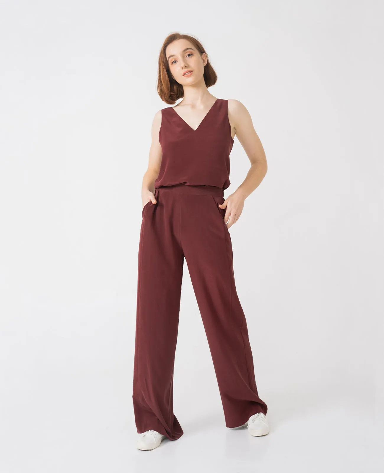 Silk Wide Leg Racer Pant