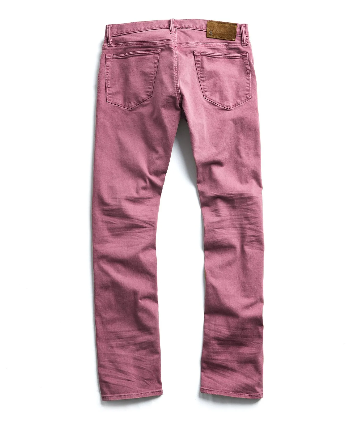 Slim Fit 5-Pocket Garment Dyed Stretch Twill in Mauve