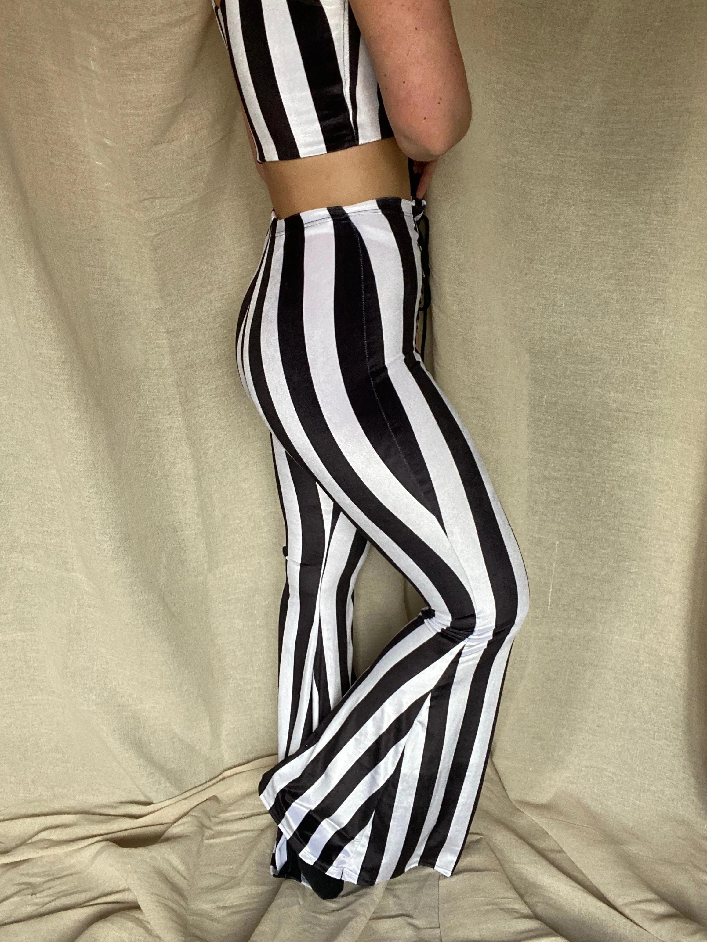 Stevie Flared Trousers - Stripe