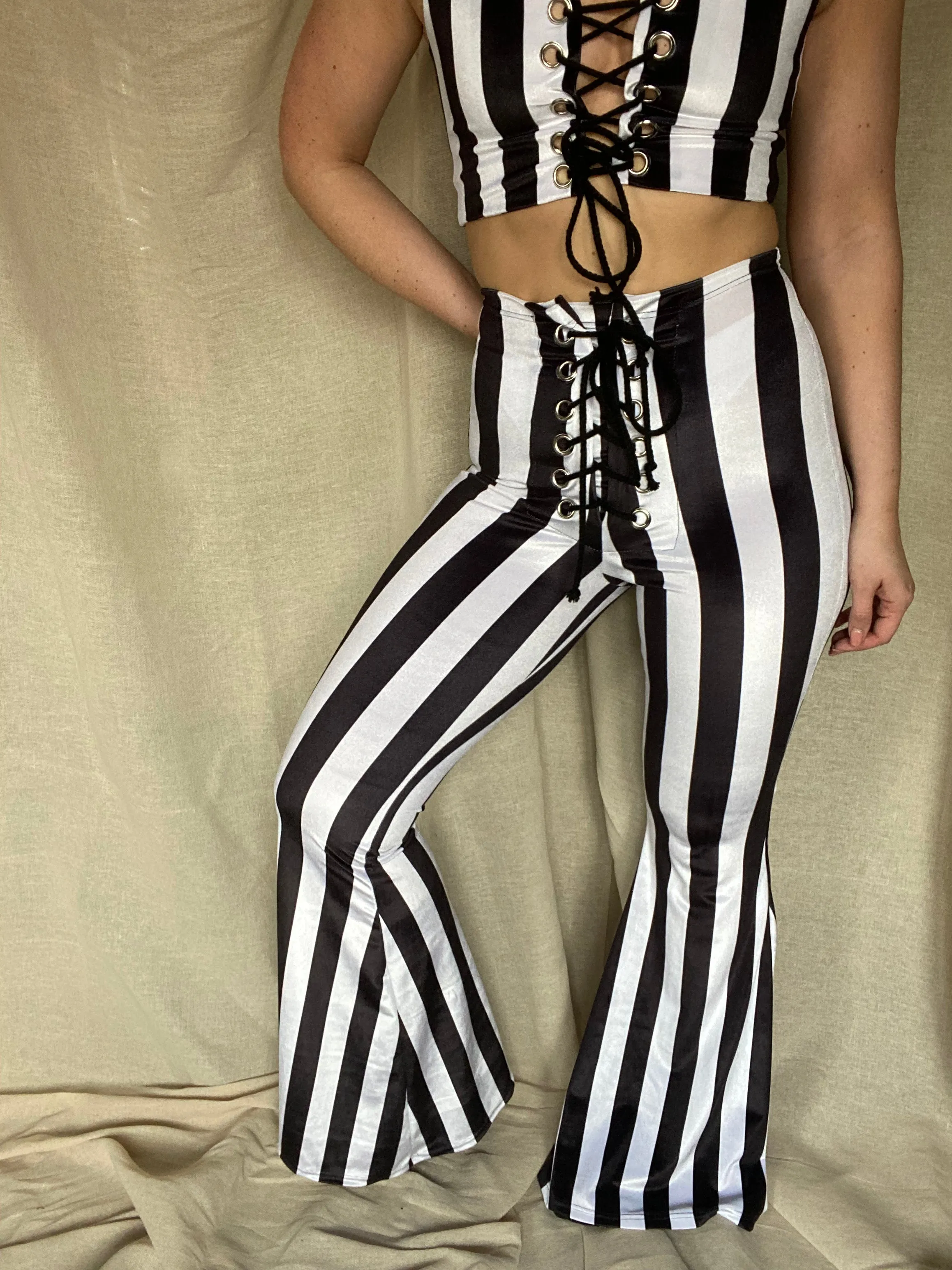 Stevie Flared Trousers - Stripe