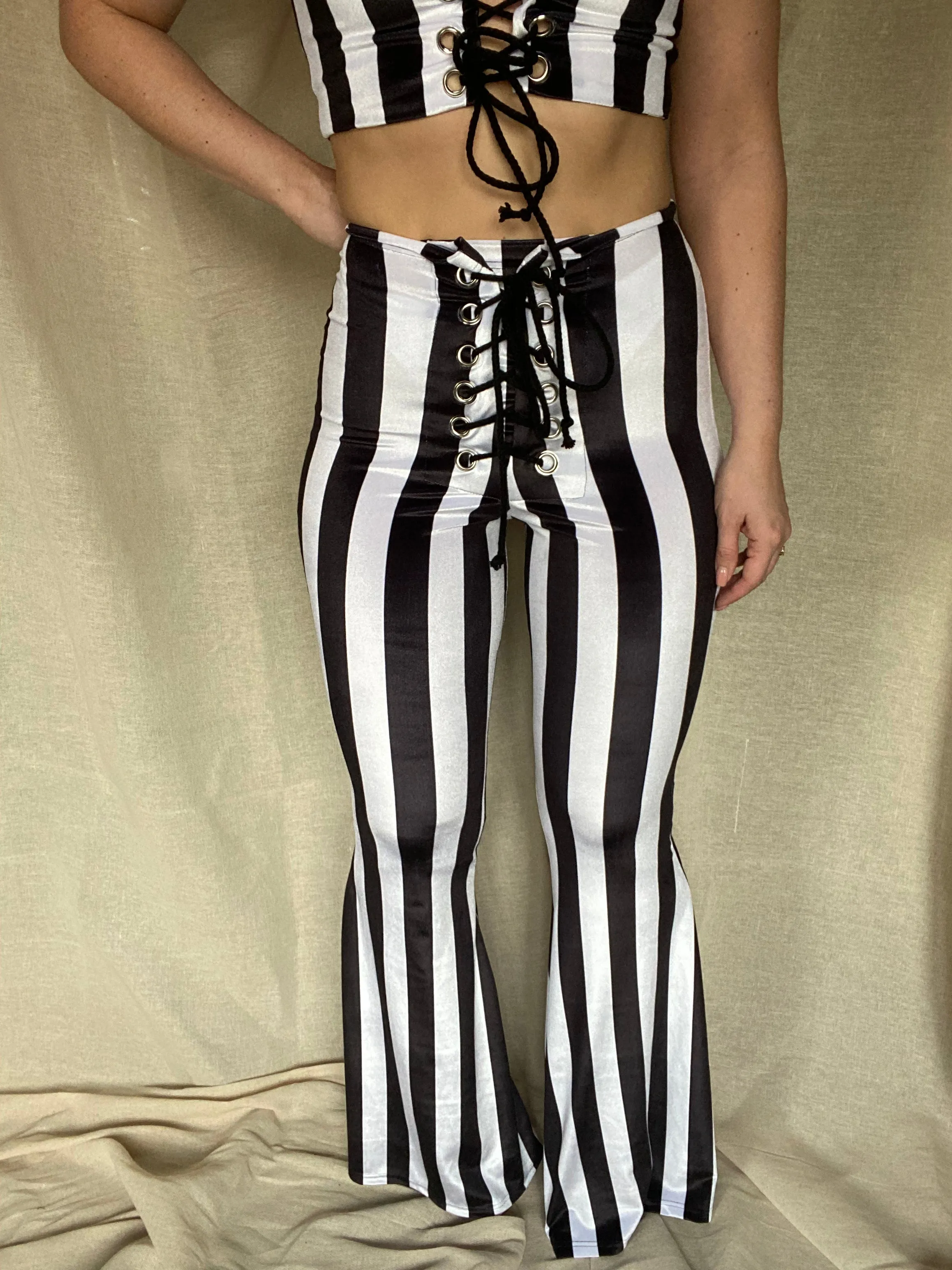 Stevie Flared Trousers - Stripe