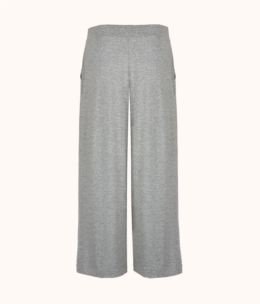 The All-Day Wide Leg Pant: Heather Grey