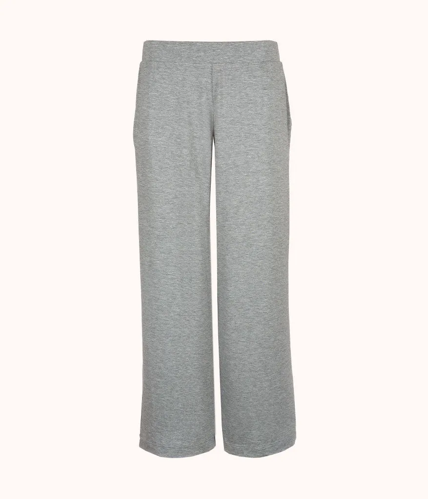 The All-Day Wide Leg Pant: Heather Grey