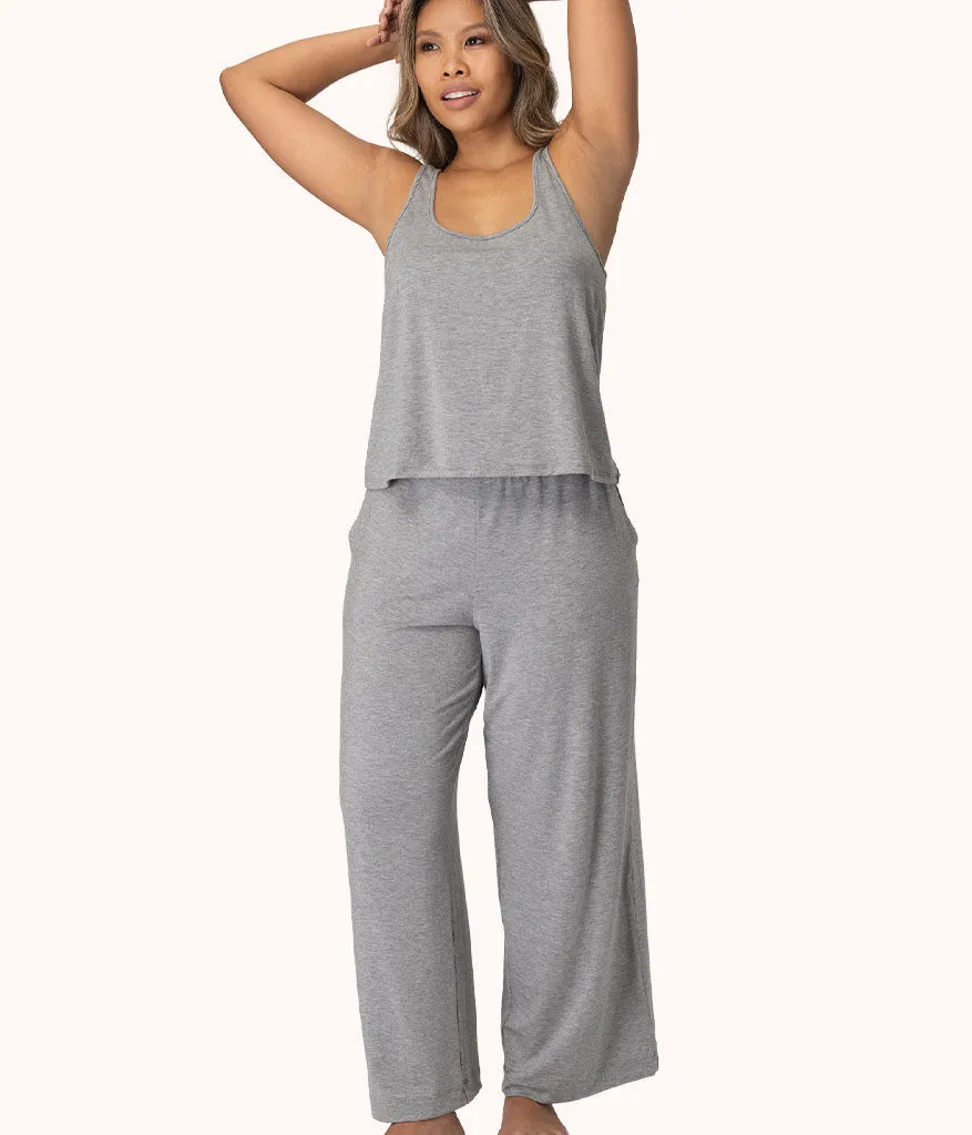 The All-Day Wide Leg Pant: Heather Grey