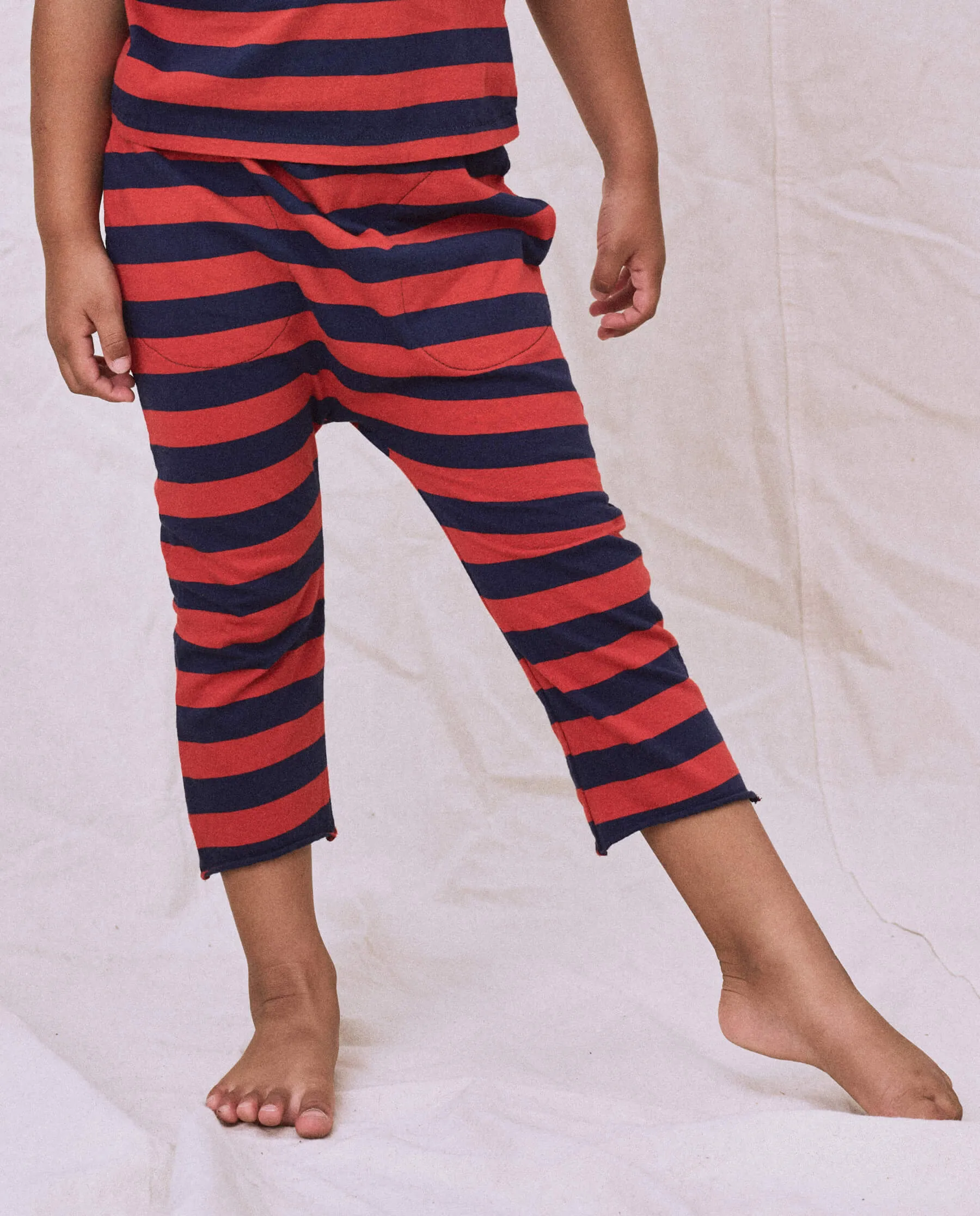 The Little Jersey Crop. -- Red and Navy Scholar Stripe