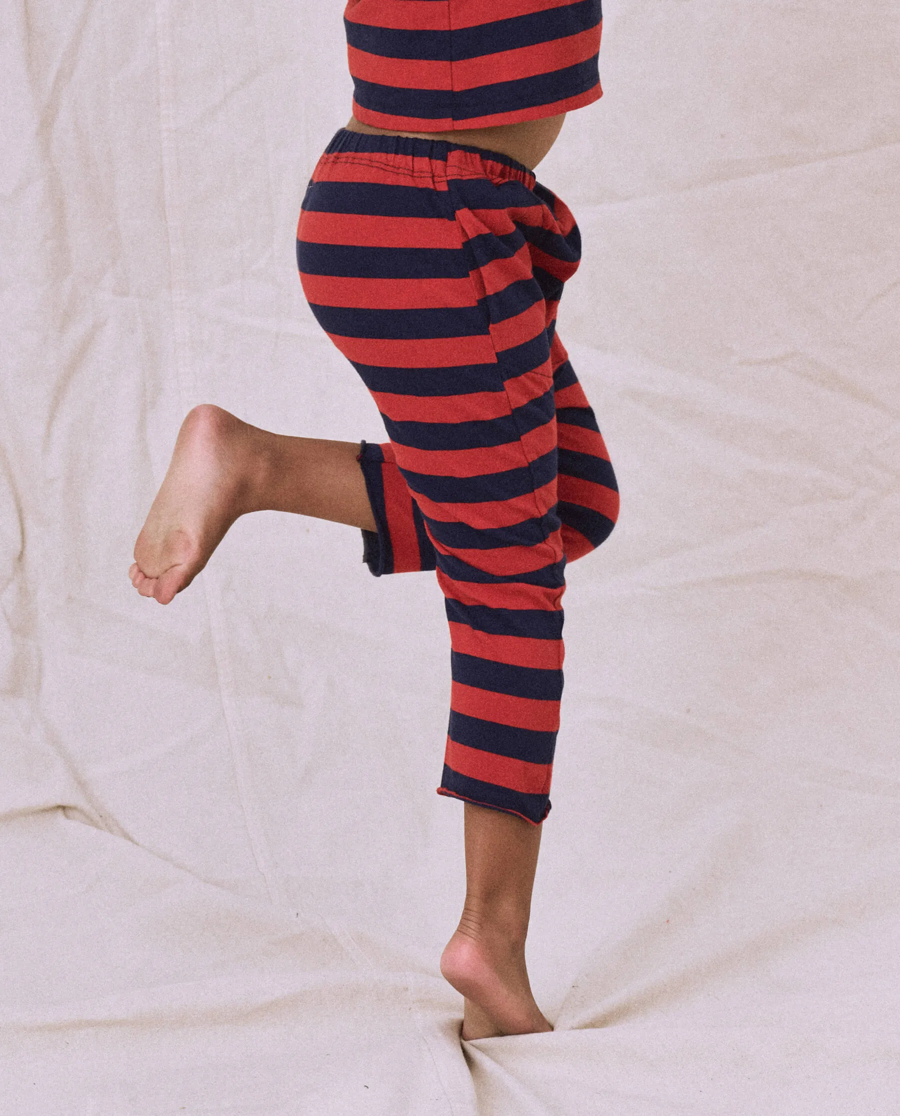 The Little Jersey Crop. -- Red and Navy Scholar Stripe