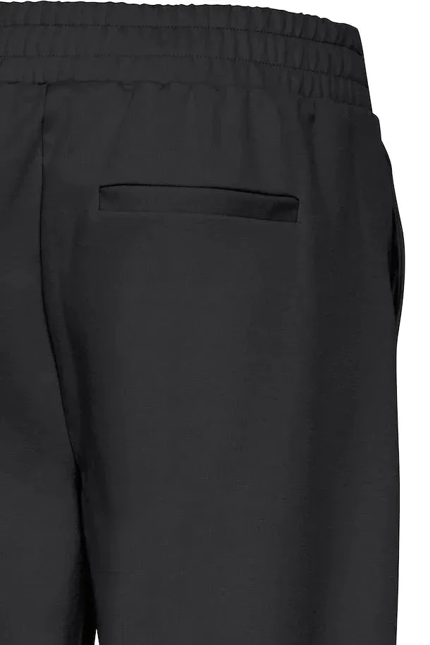 The Rizetta Wide Leg Trouser - Black - PLUS