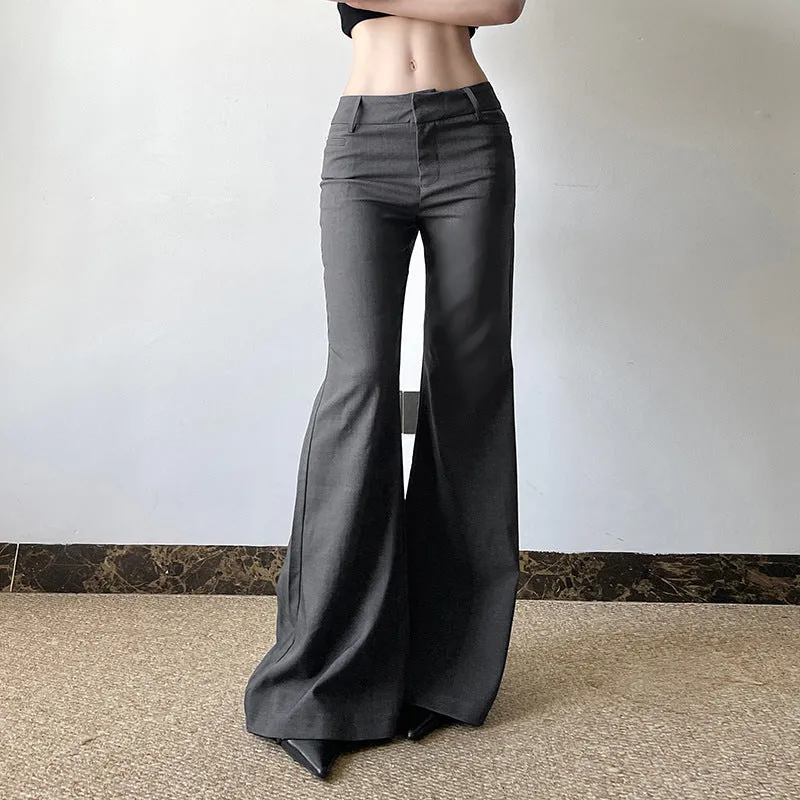 Toleet fall Elegant Daily with our Popular Italian Style Fashionable Urban Low Waist Suit Pants