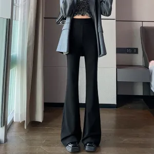 Wenkouban classy outfits women Black Pants Skinny Suit Pants Women's 2024 High Waist Narrow Wide Leg Pants Flared Mopping Pants