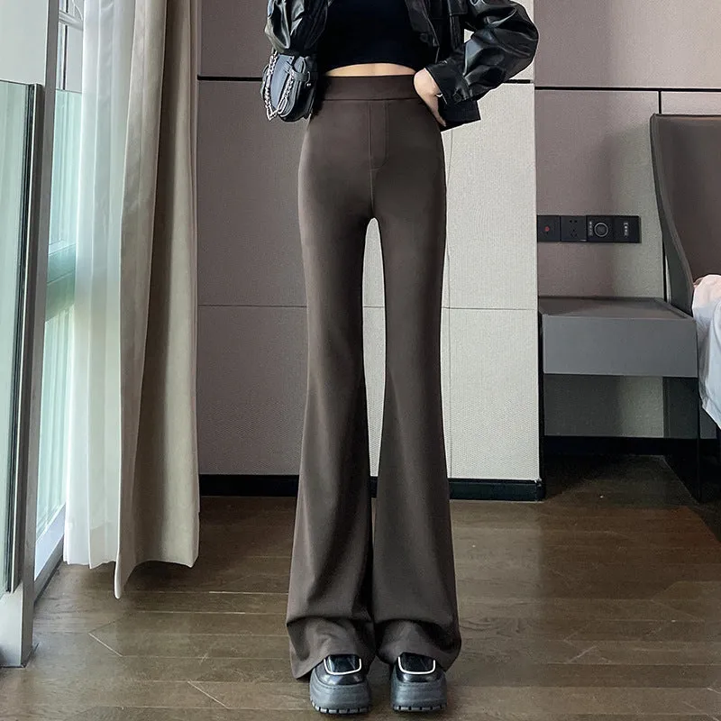 Wenkouban classy outfits women Black Pants Skinny Suit Pants Women's 2024 High Waist Narrow Wide Leg Pants Flared Mopping Pants