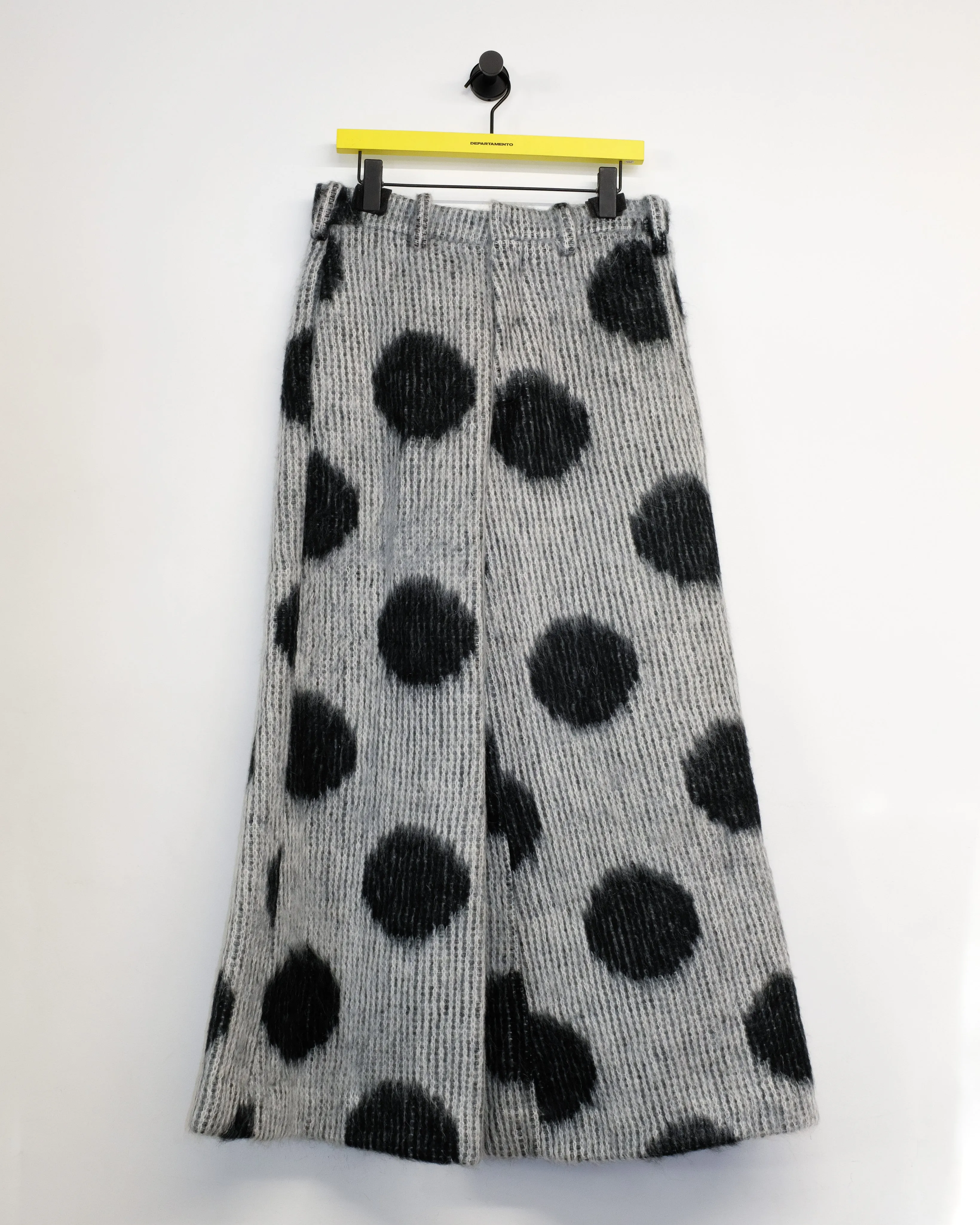 White Polka Dots Mohair Trousers