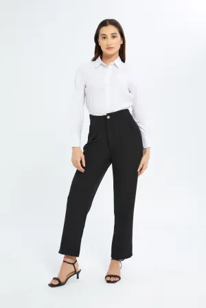 Women Black Slim Fit Trouser