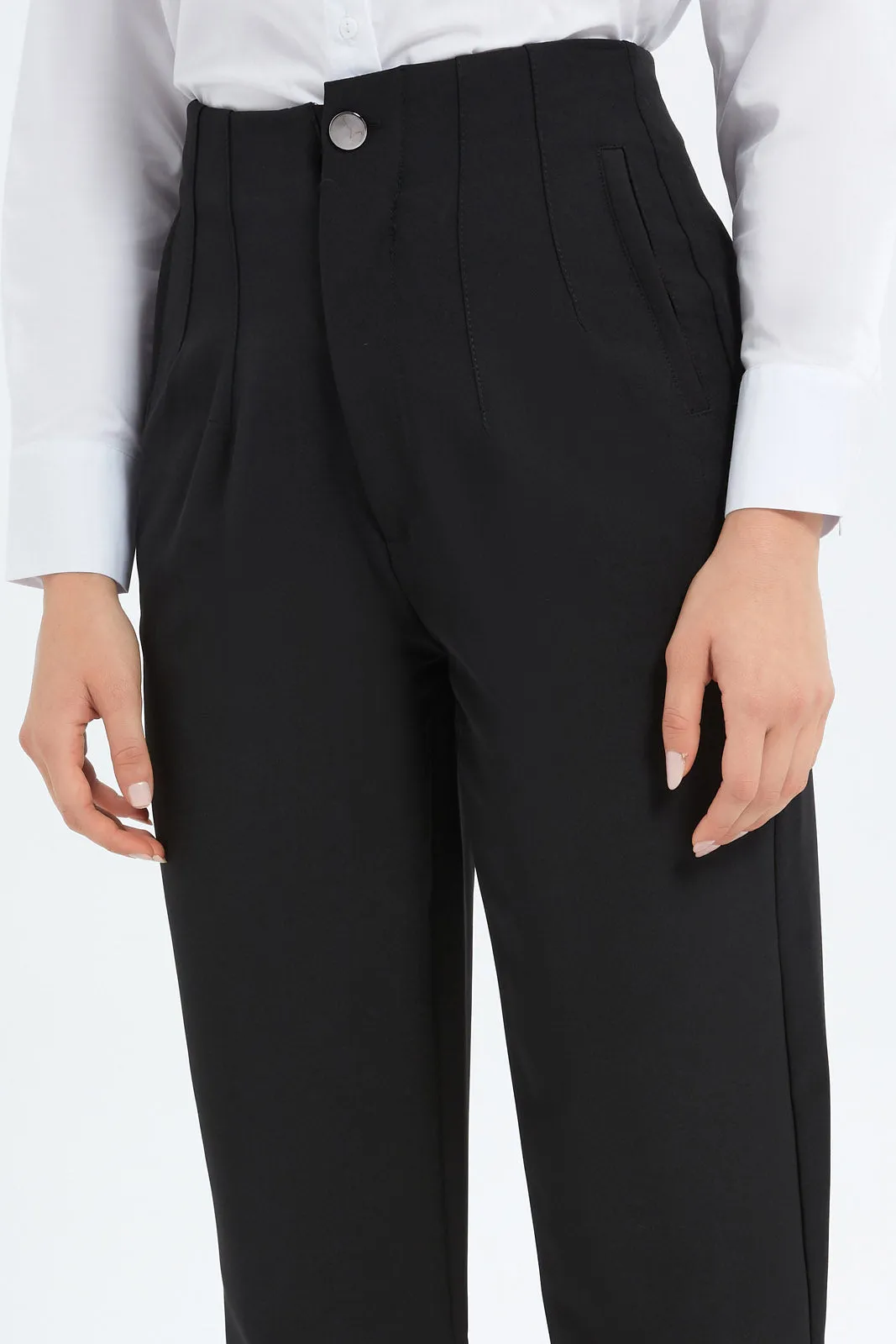 Women Black Slim Fit Trouser